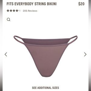 NWT Fits Everybody String Bikini Sz. S Umber